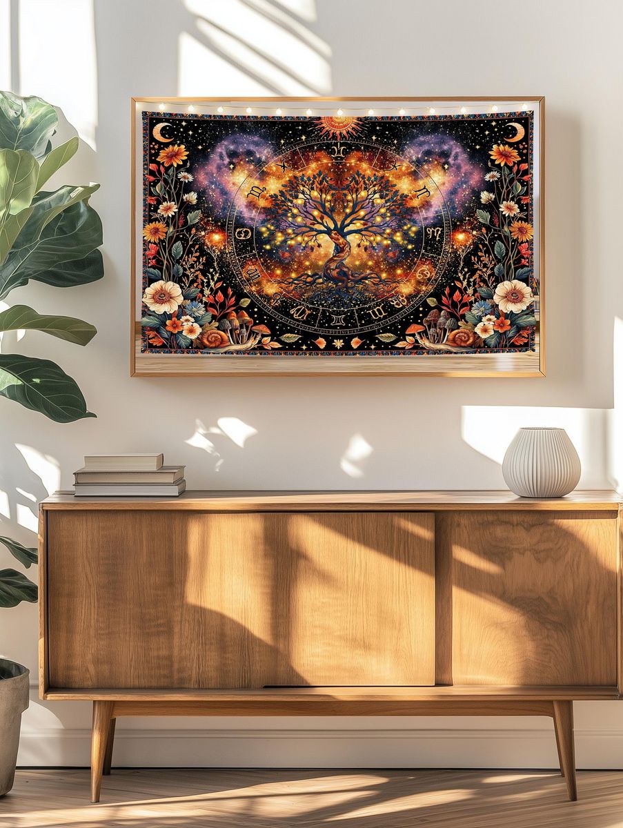 Cosmic Tree of Life Astrology Poster. — room view 3