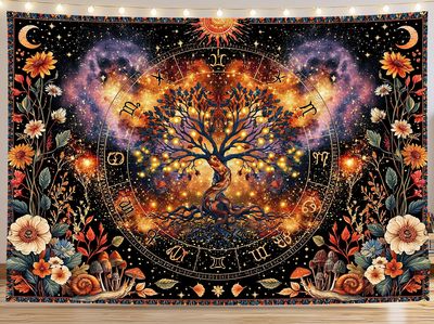 Cosmic Tree of Life Astrology Poster. poster