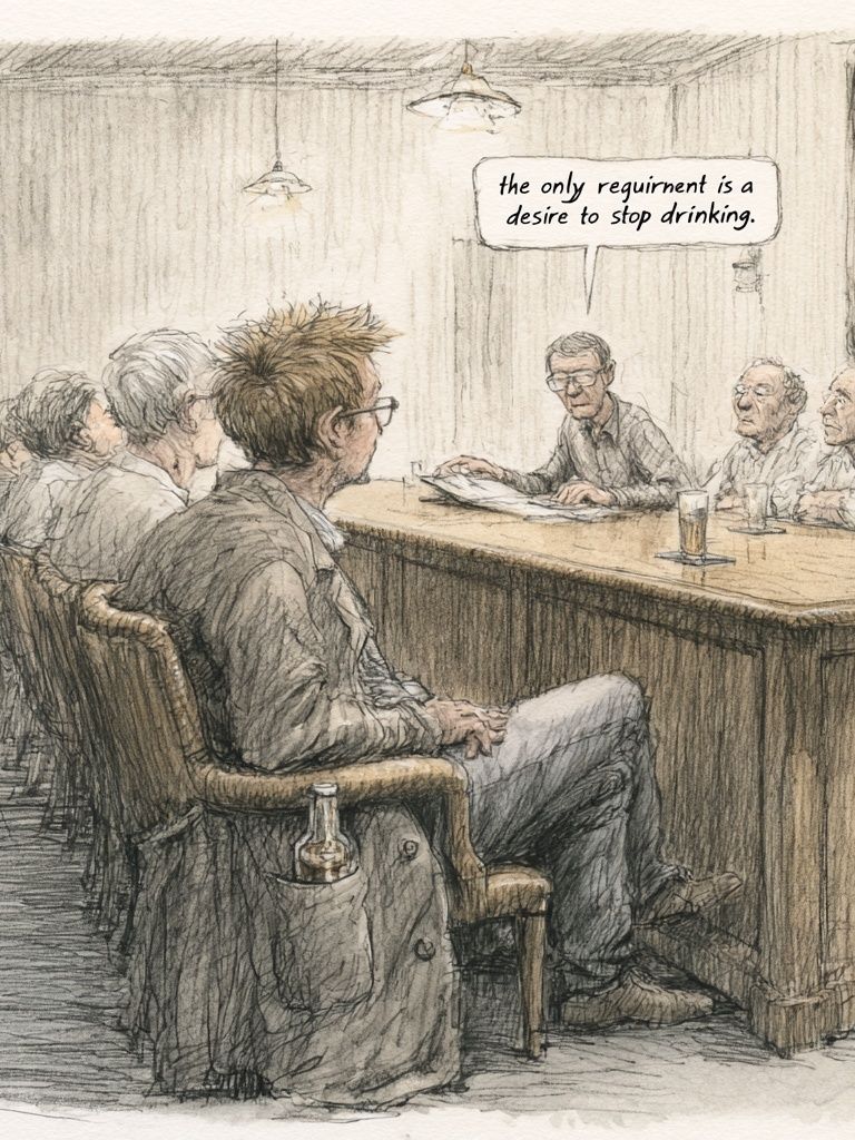AA Meeting Sketch Poster. poster detail