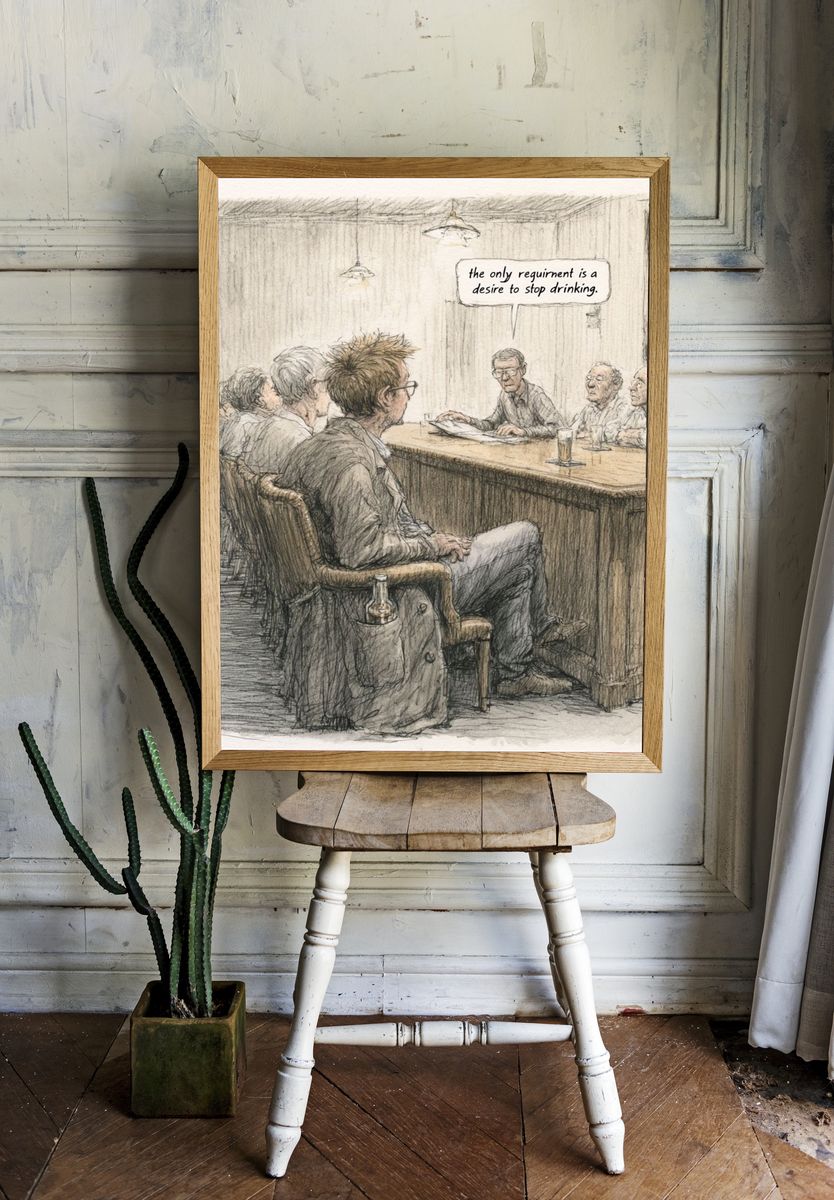 AA Meeting Sketch Poster. room preview
