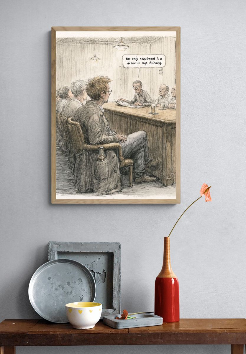 AA Meeting Sketch Poster. — room view 3