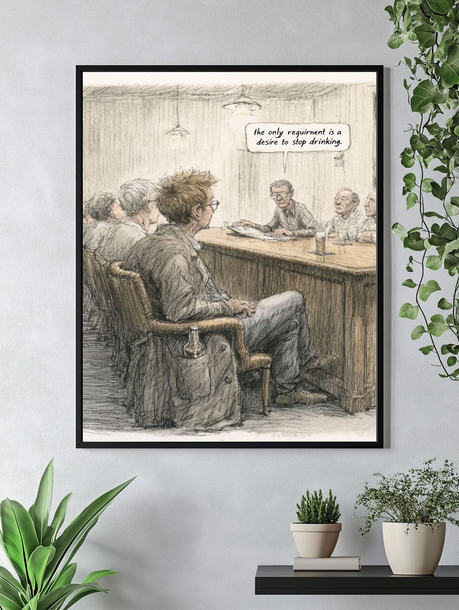 AA Meeting Sketch Poster. — room view 4