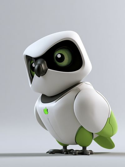 Cute Robot Bird Illustration Poster. poster