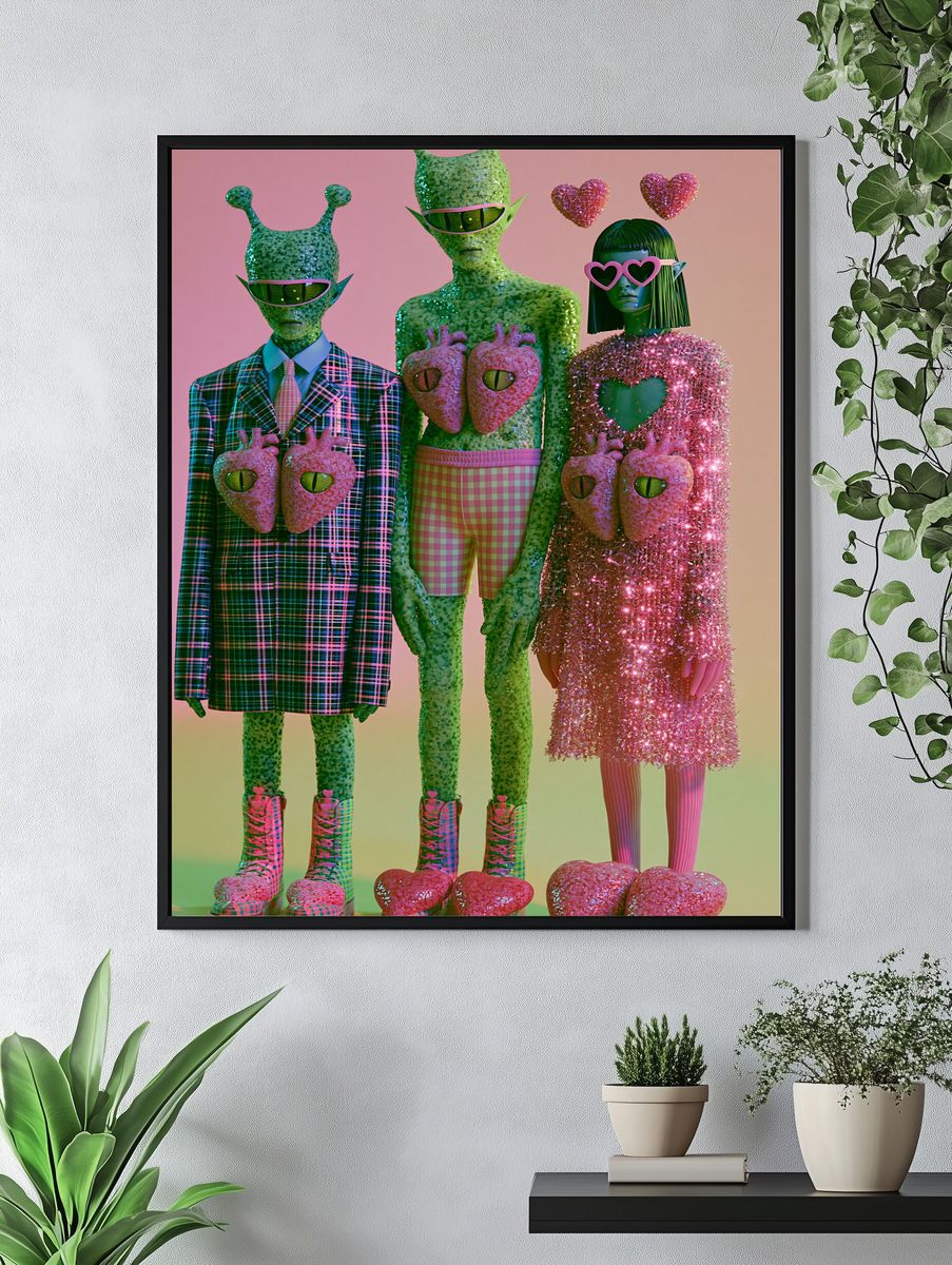 Surreal Alien Fashion Poster. — room view 4