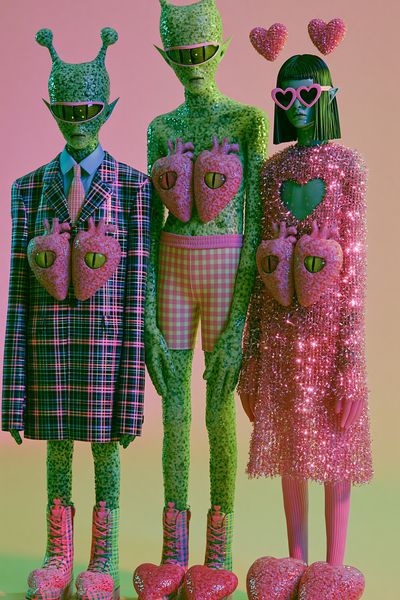 Surreal Alien Fashion Poster.