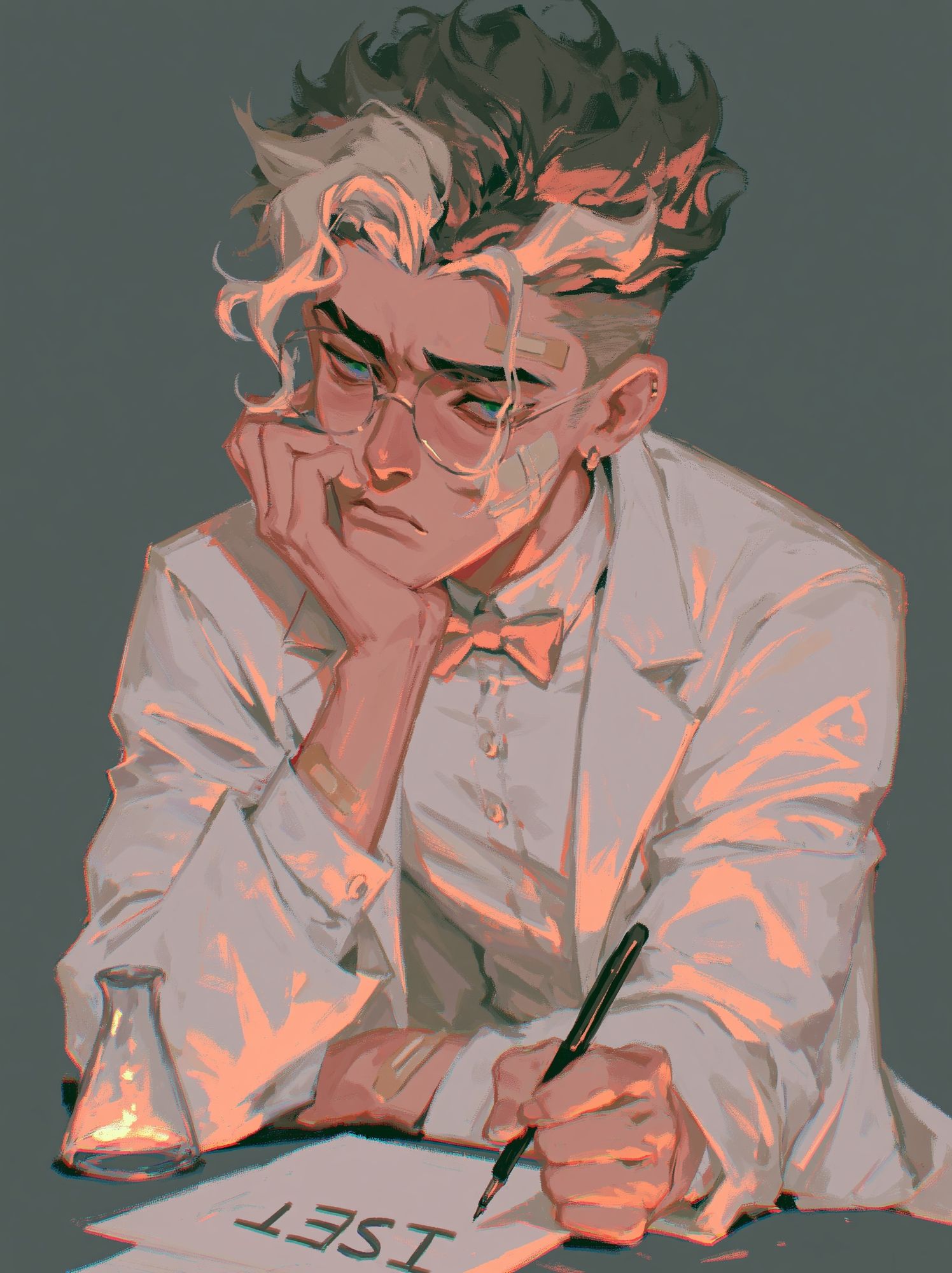 Introspective Artist Portrait Print. poster — illustration art
