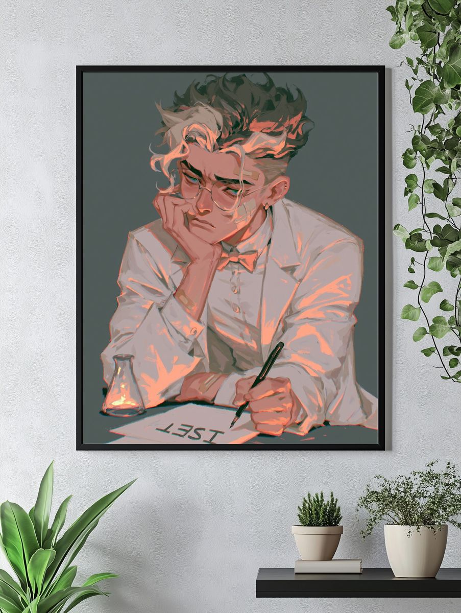 Introspective Artist Portrait Print. — room view 4