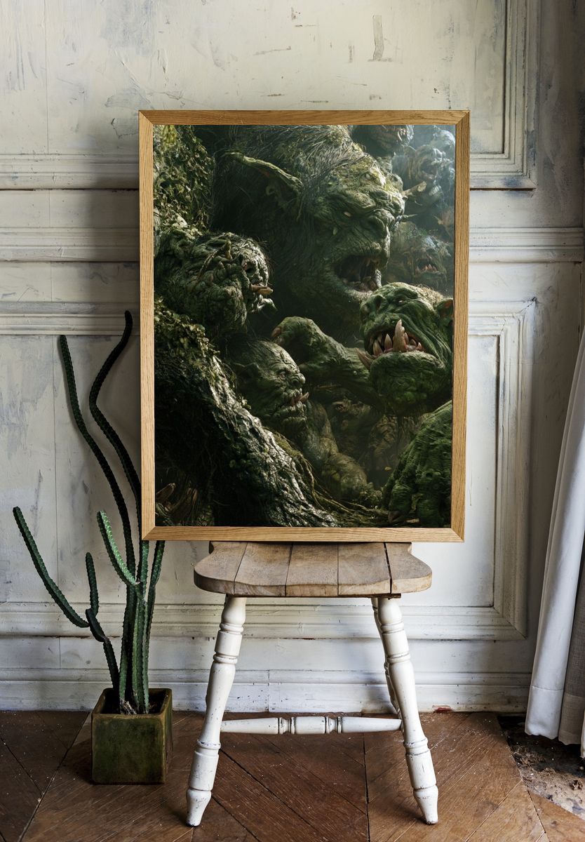 Orc Horde Fantasy Illustration Poster. room preview