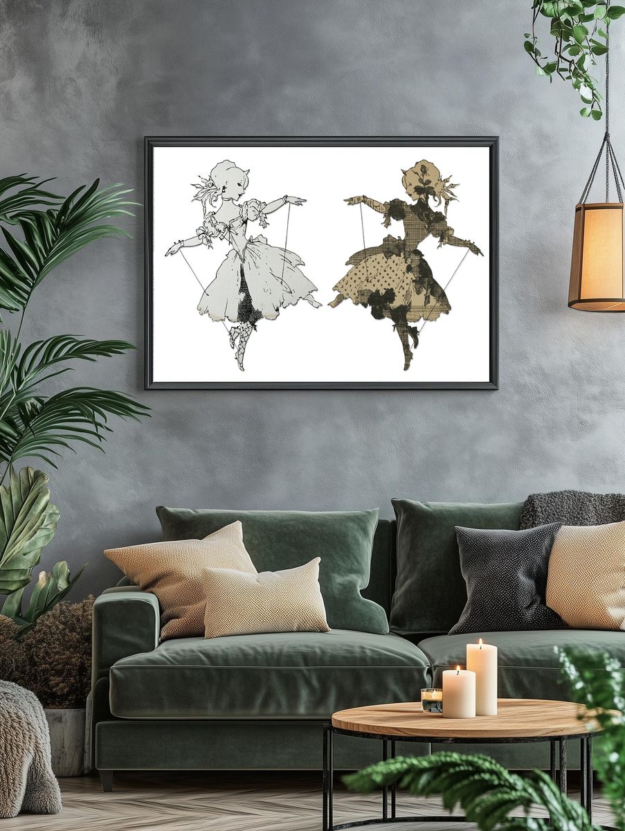 Ballerina Paper Cut Poster. — room view 4