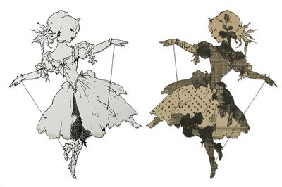 Ballerina Paper Cut Poster.