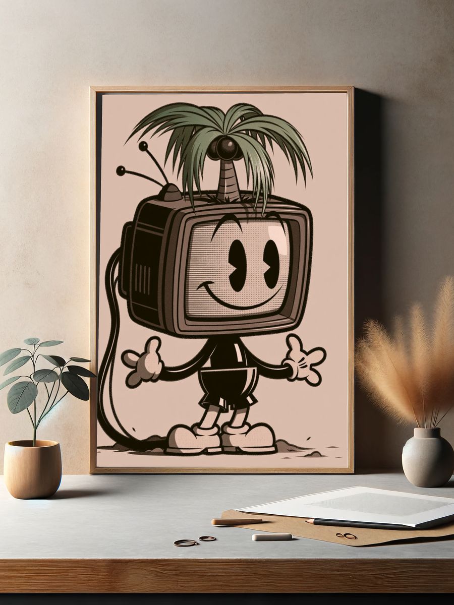 TV Character Cartoon Print. — room view 2