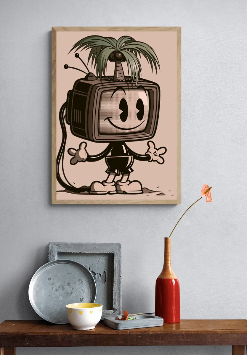 TV Character Cartoon Print. — room view 3