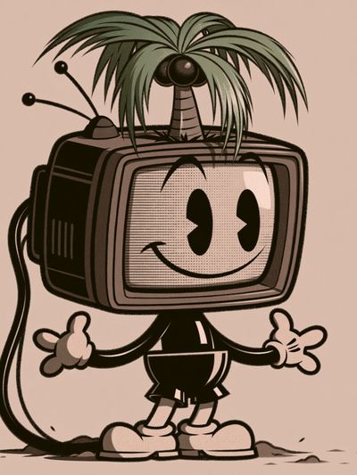TV Character Cartoon Print.