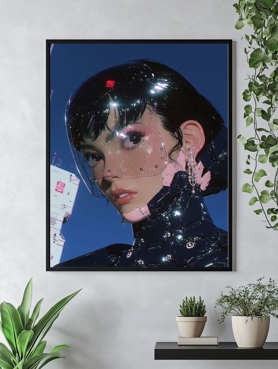 Cyberpunk Portrait Poster. — room view 4
