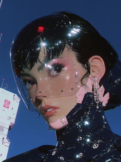 Cyberpunk Portrait Poster.