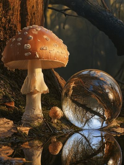 Enchanted Mushroom Forest Print.
