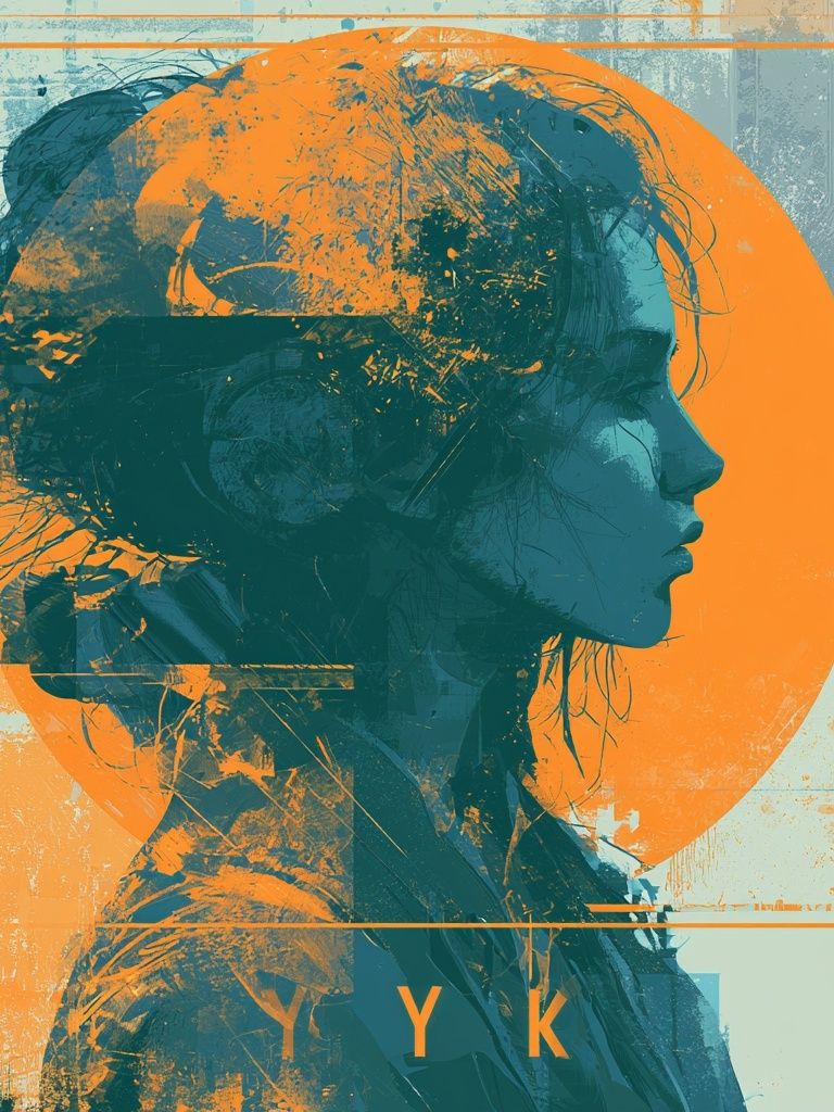 Abstract Profile Silhouette Poster. poster detail