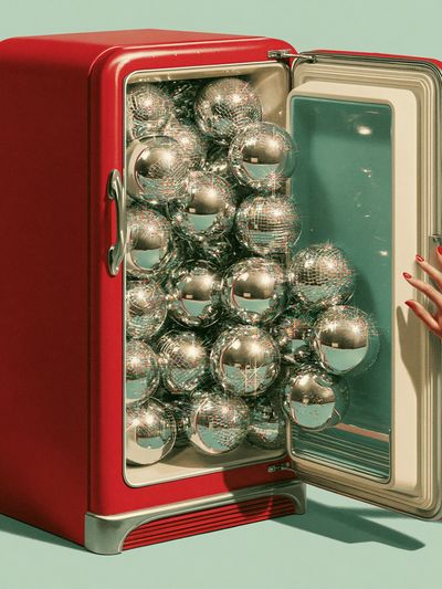 Disco Fridge Surrealism Print.
