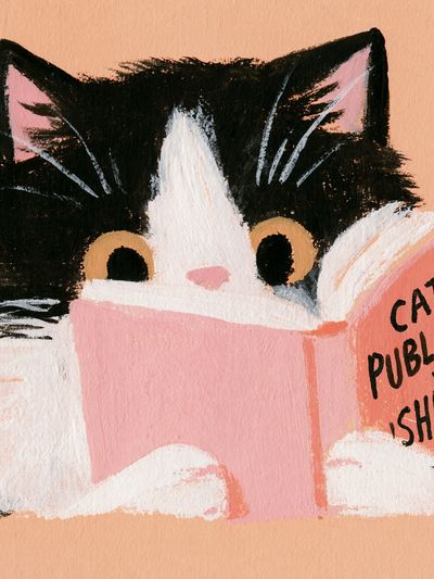 Cat Publishing Illustration Poster. poster
