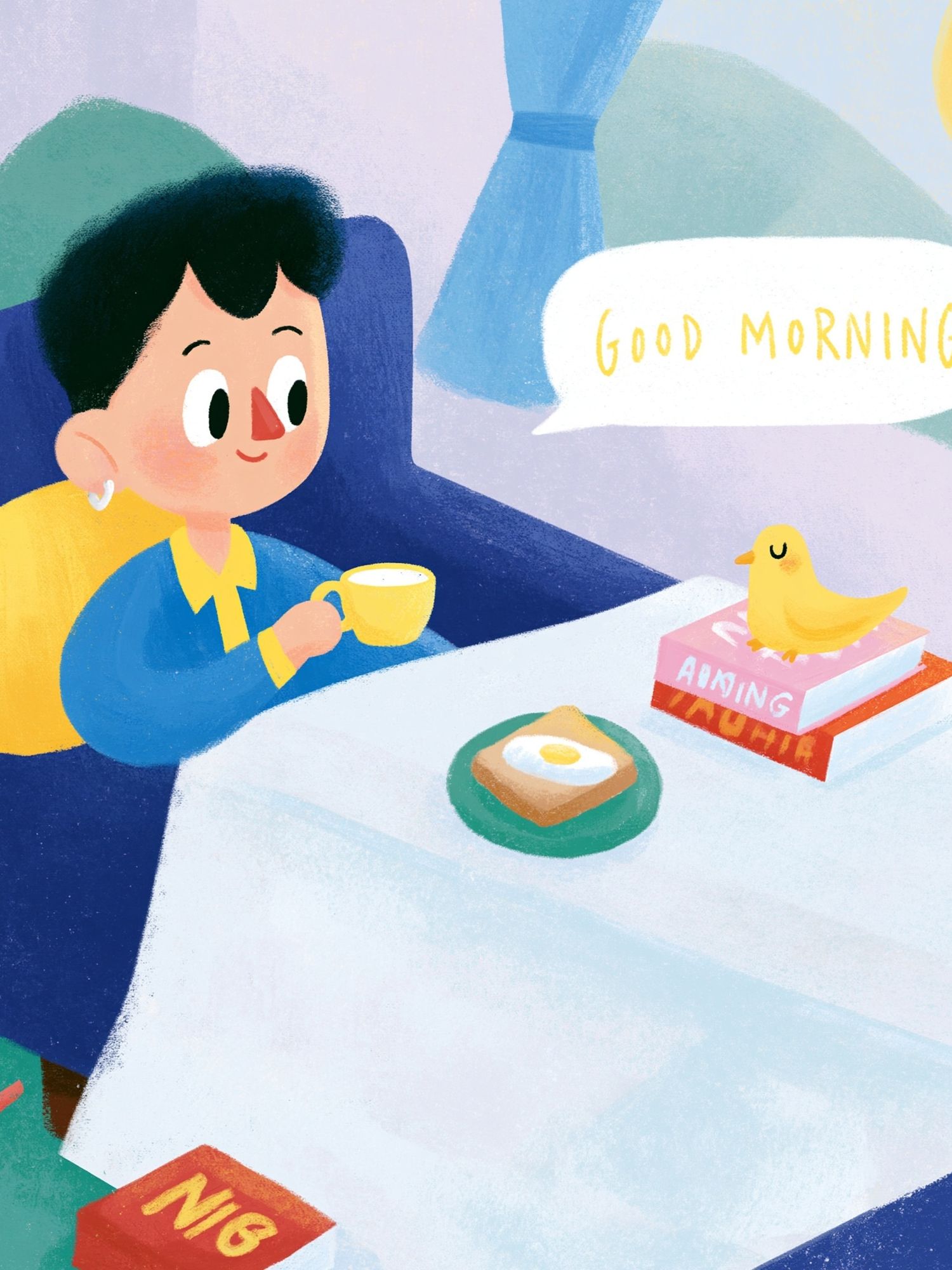 Good Morning Breakfast Illustration Poster. poster detail