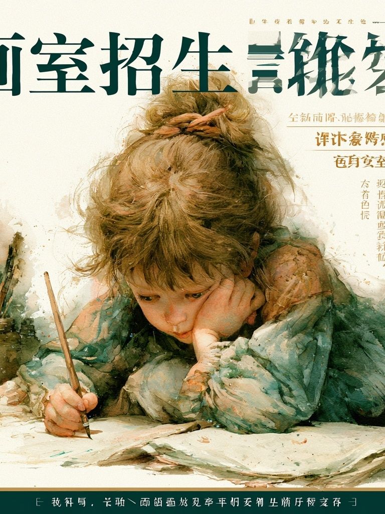 Young Artist Watercolor Poster. poster — illustration art
