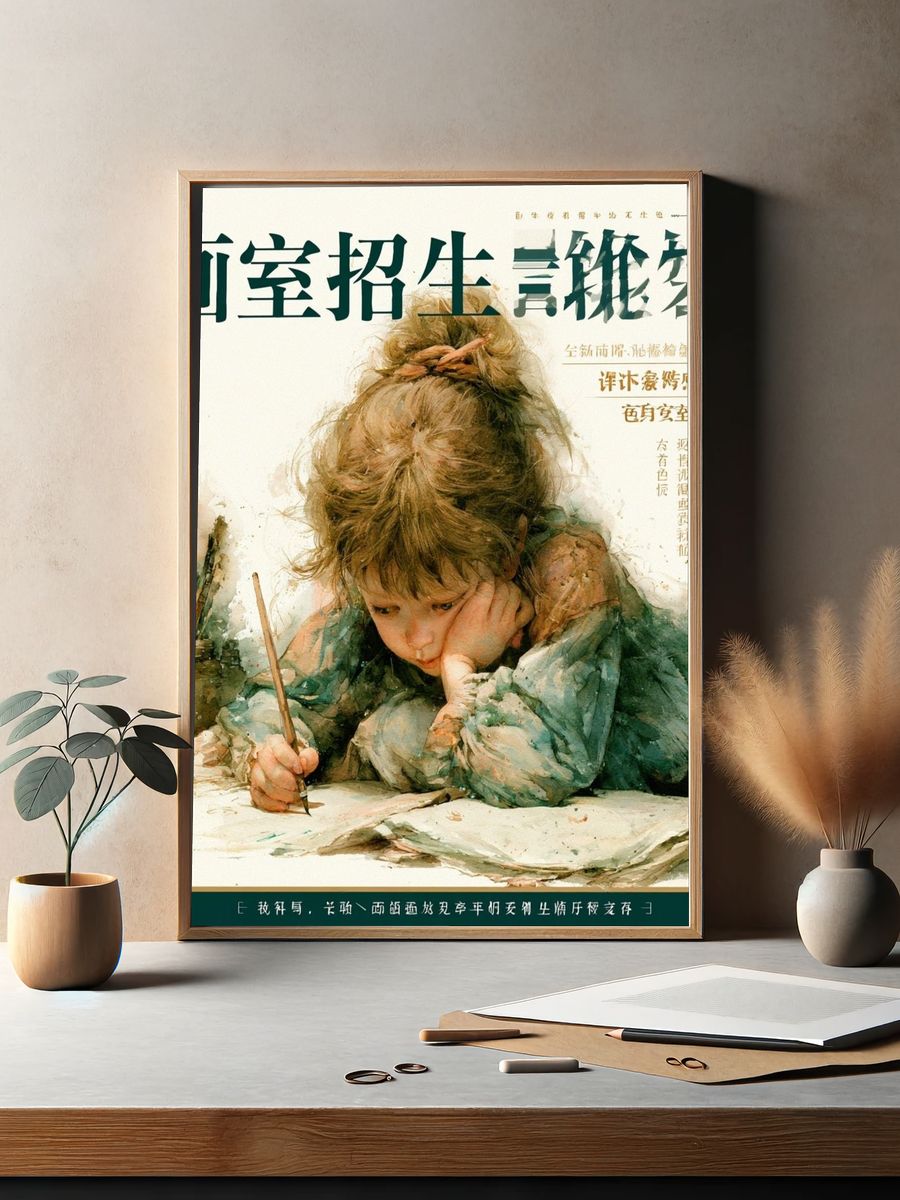 Young Artist Watercolor Poster. — room view 2
