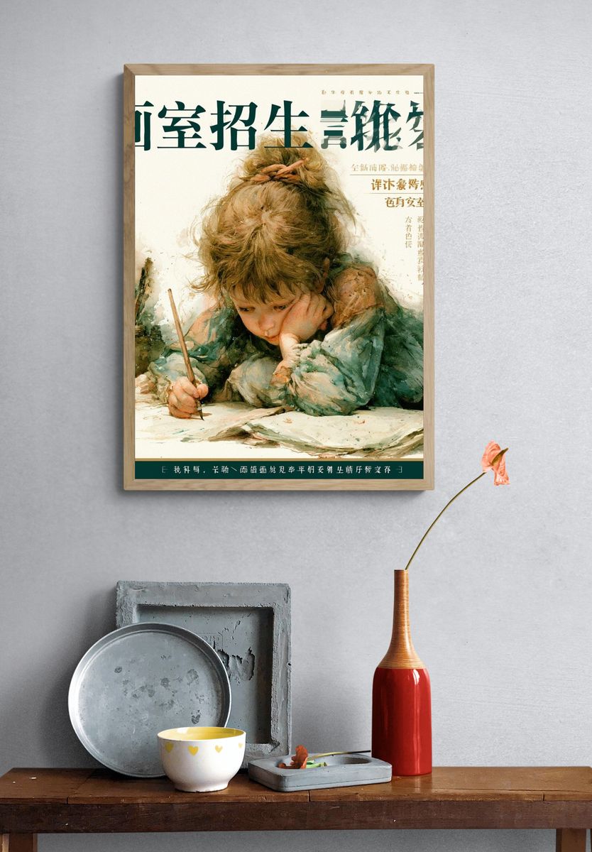 Young Artist Watercolor Poster. — room view 3