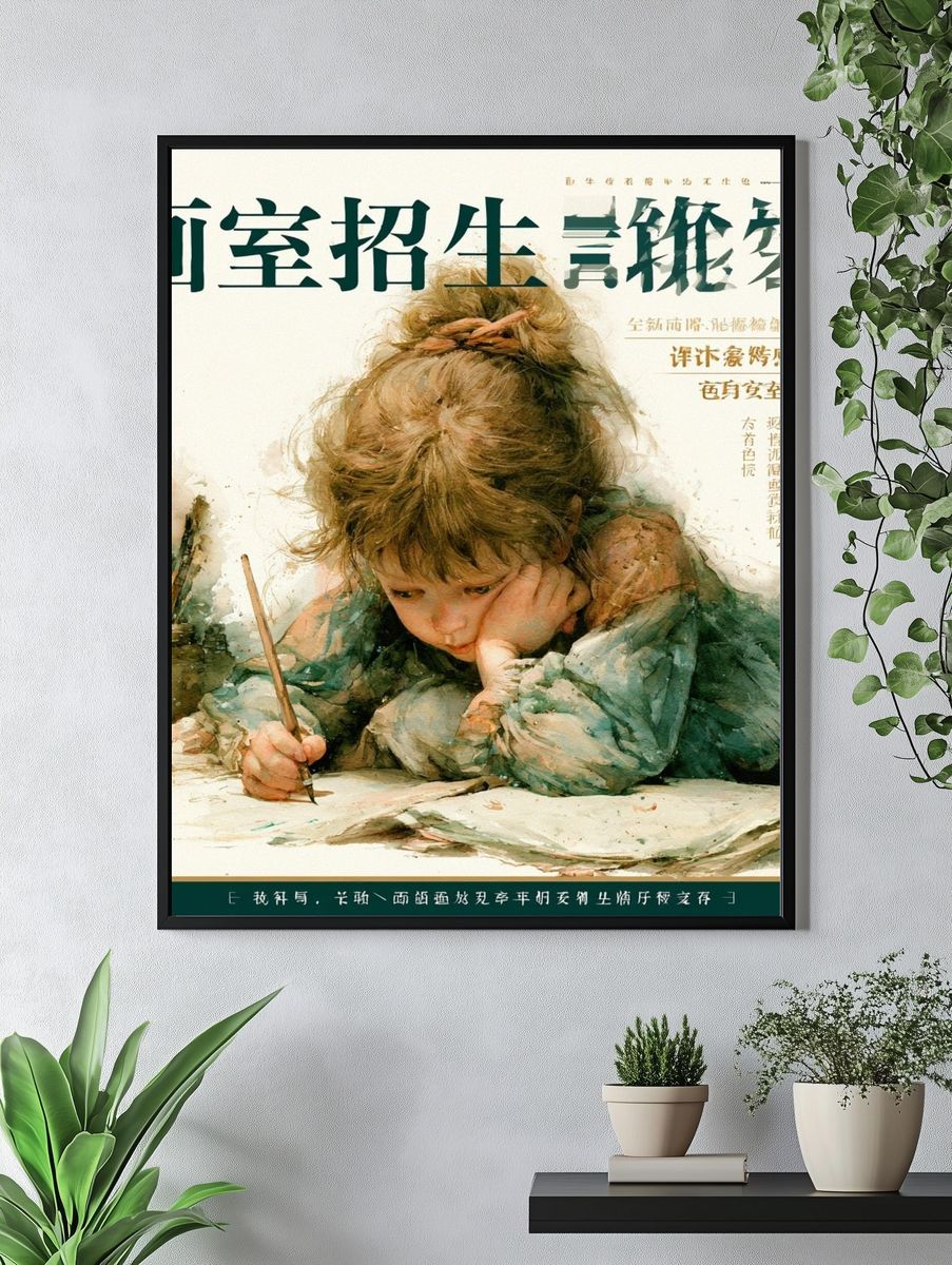 Young Artist Watercolor Poster. — room view 4