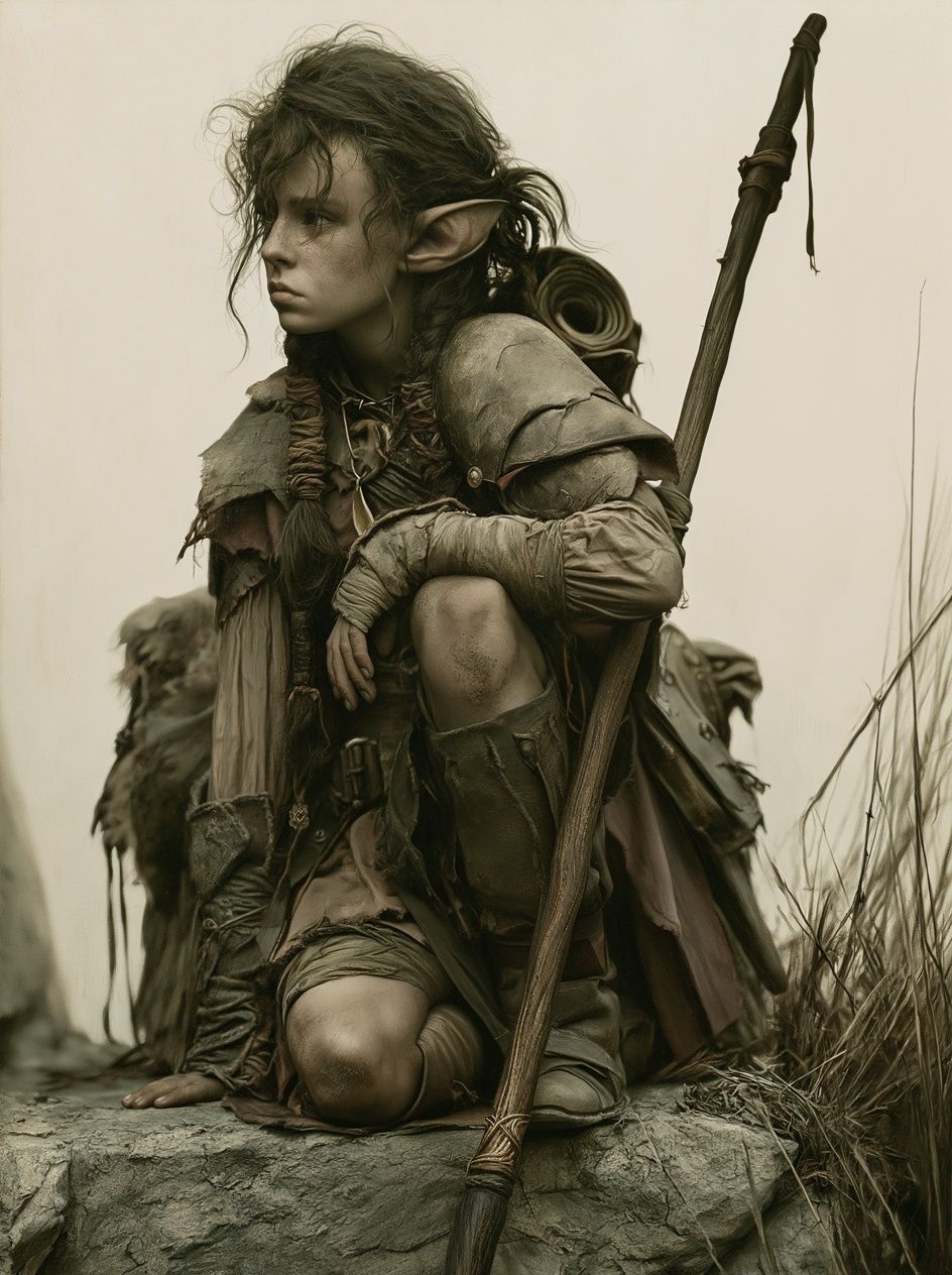 Fantasy Elf Warrior Illustration Poster. poster detail