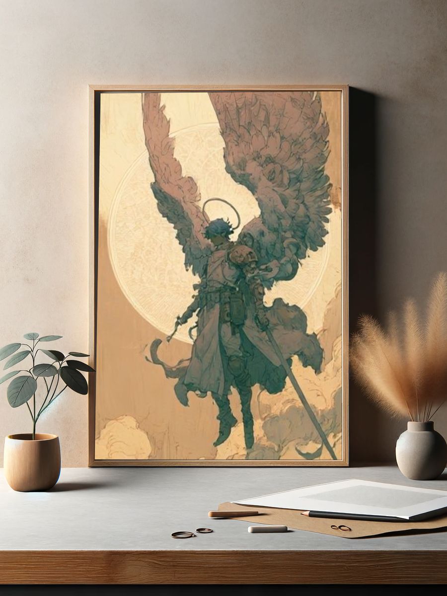 Shaman Wolf Pack Illustration Poster. — room view 2