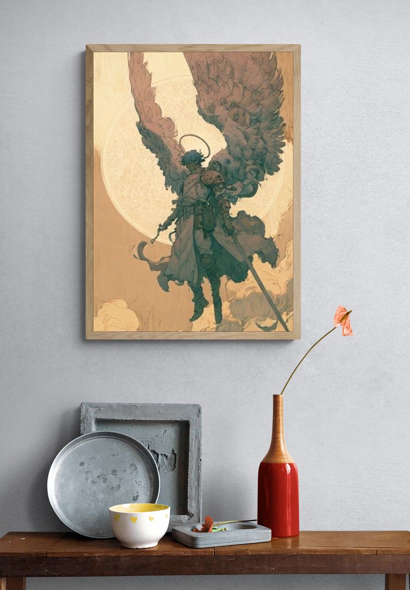 Shaman Wolf Pack Illustration Poster. — room view 3