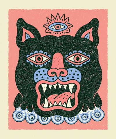 Mystic Cat Illustration Poster.