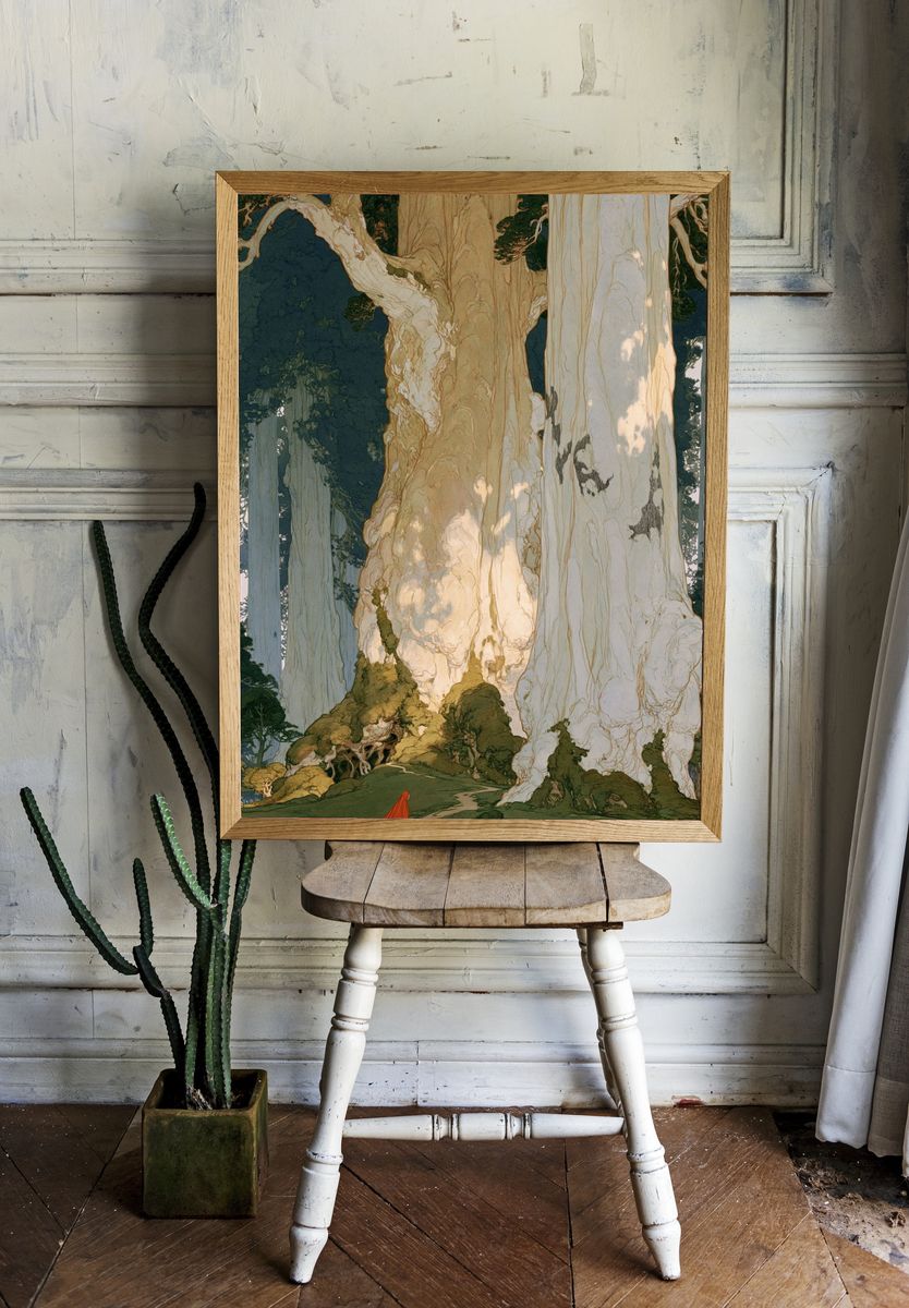 Enchanted Forest Giants Illustration Poster. — room view 1
