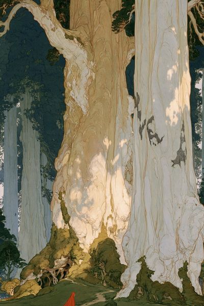 Enchanted Forest Giants Illustration Poster. poster