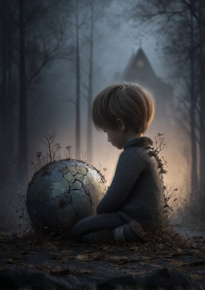 Misty Child and Cracked Orb Print.