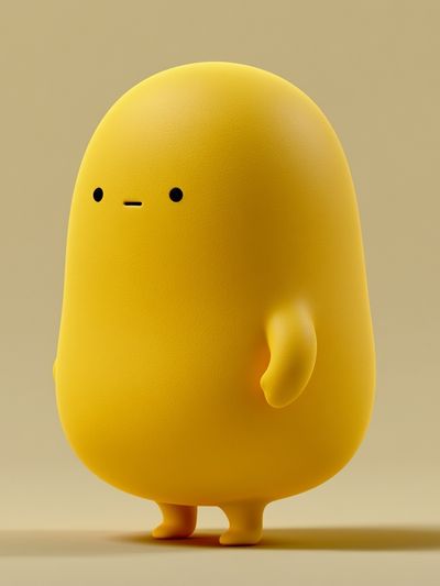 Yellow Character Illustration Poster.