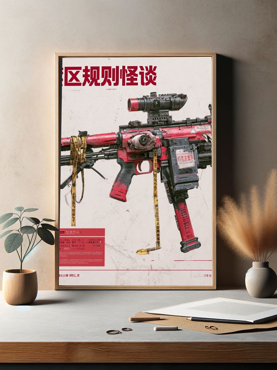 Sci-Fi Rifle Typography Poster. — room view 2