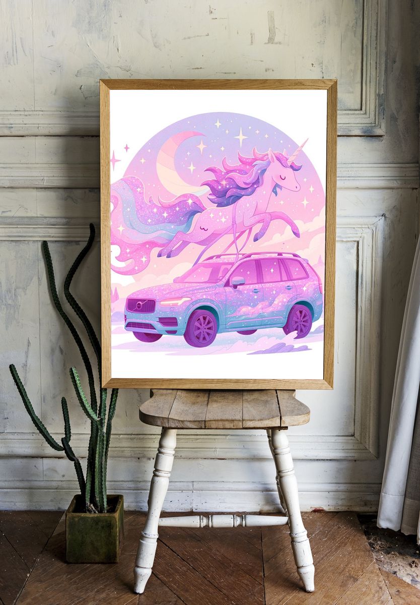 Unicorn SUV Dreamscape Poster. room preview