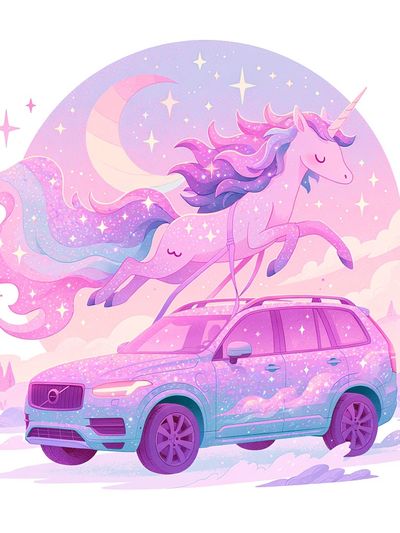 Unicorn SUV Dreamscape Poster.