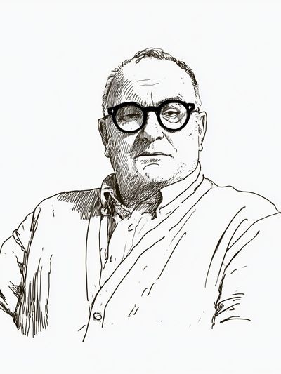 Man Portrait Line Art Poster.