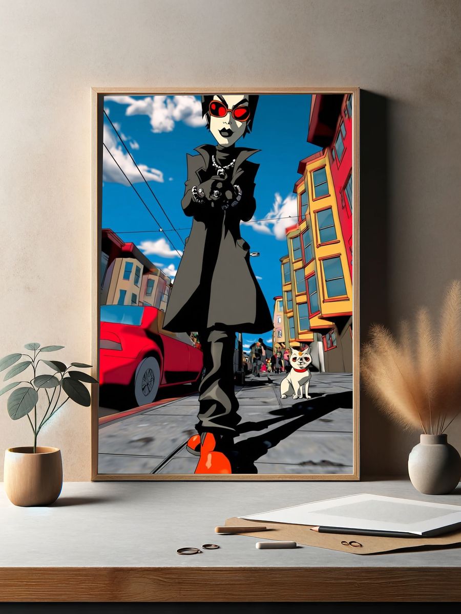 Urban Gothic Character Illustration Poster. — room view 2