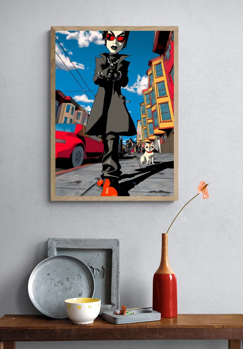 Urban Gothic Character Illustration Poster. — room view 3