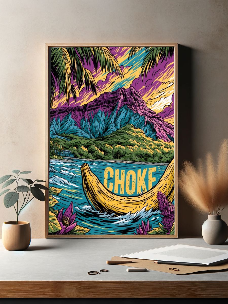 Choke Tropical Surf Poster. — room view 2