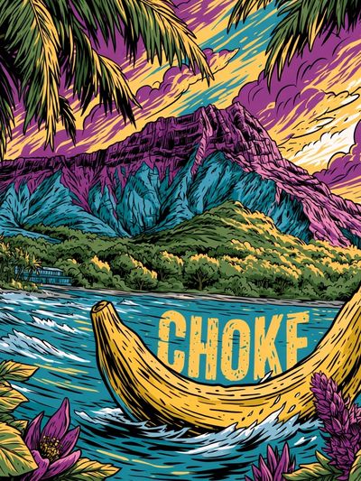 Choke Tropical Surf Poster.