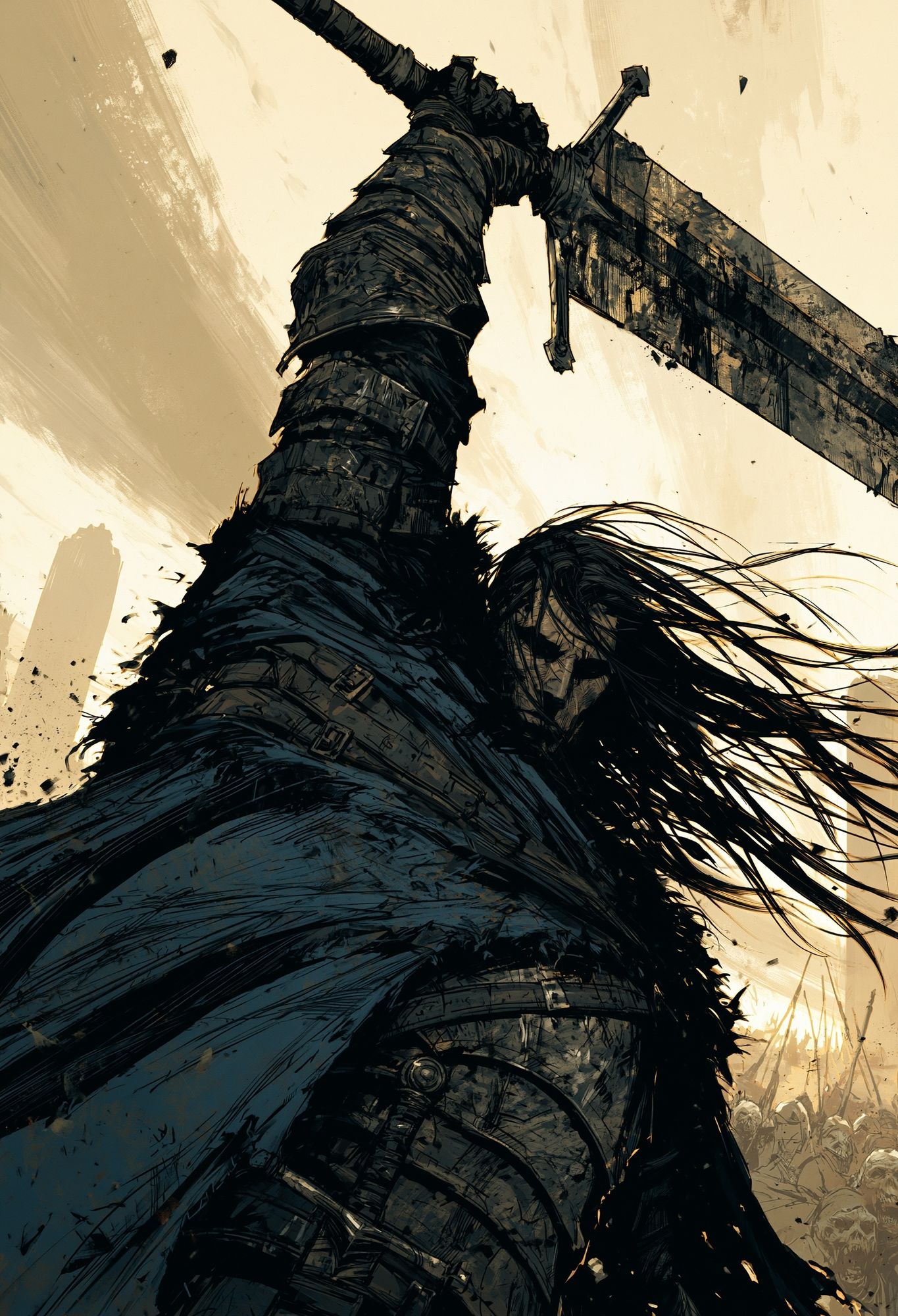 Dark Fantasy Warrior Poster. poster — illustration art
