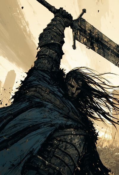 Dark Fantasy Warrior Poster.