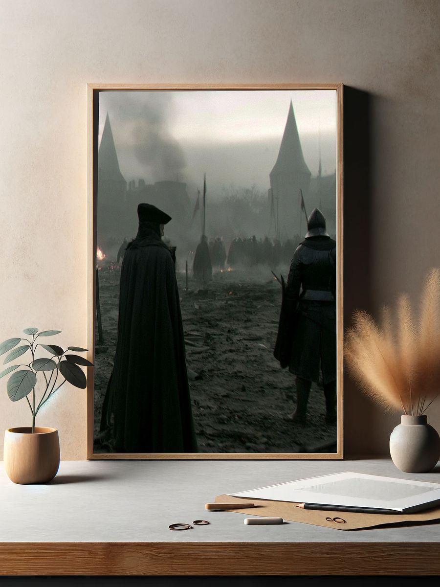 Medieval Siege Dark Fantasy Print. — room view 2