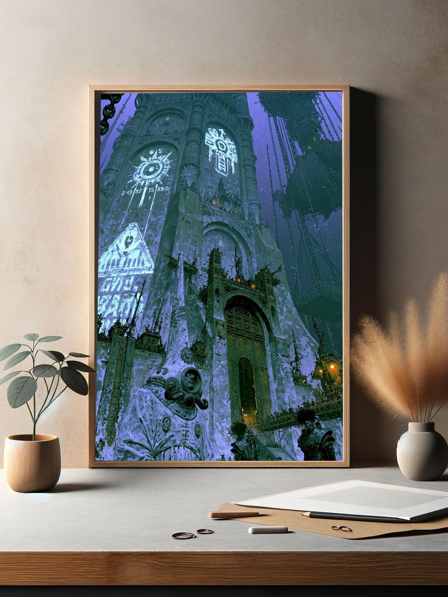 Gothic Sci-Fi Citadel Poster. — room view 2