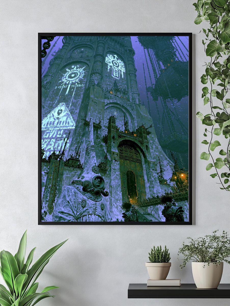 Gothic Sci-Fi Citadel Poster. — room view 4