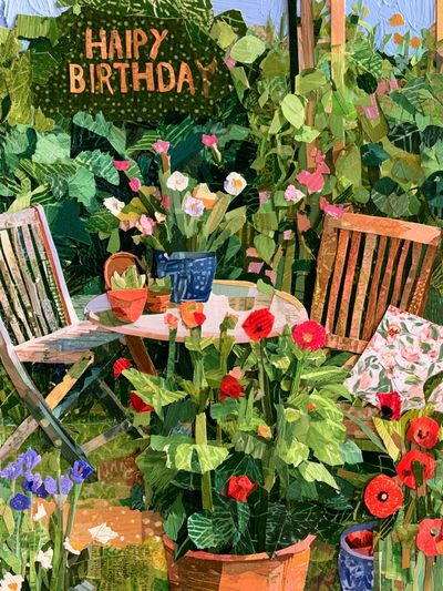 Garden Birthday Collage Poster.